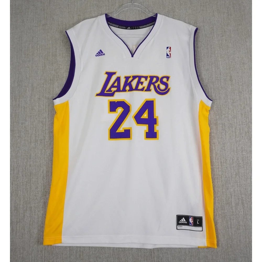Los Angeles Lakers Kobe Bryant Adidas White Home Authentic Climacool Jersey #24